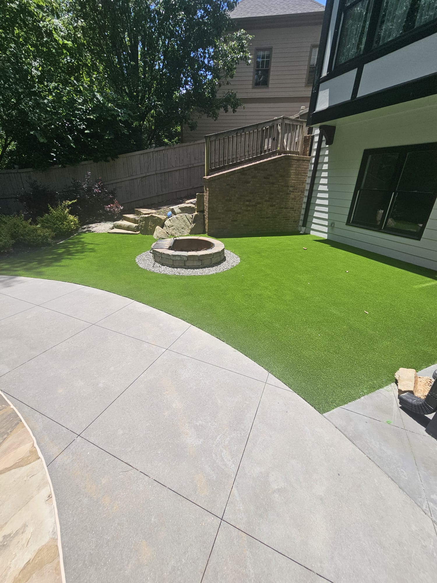 Low maintenance artificial turf by Kaizenscapes in Cherokee County GA