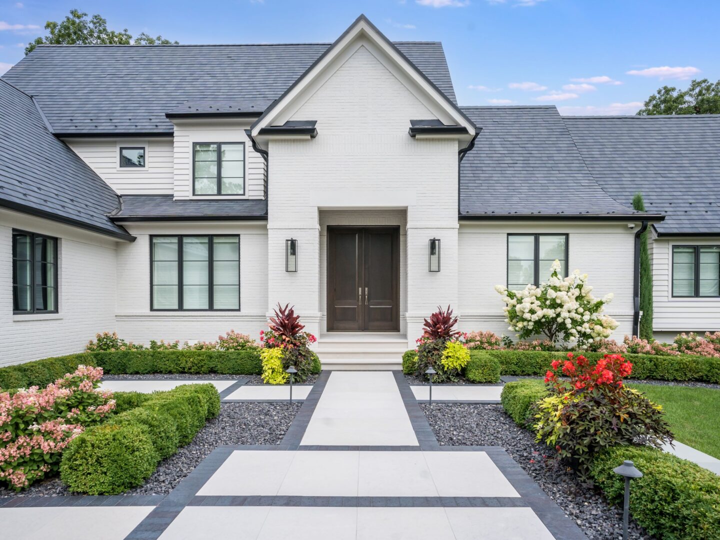 Decorative paver border pattern integrated into patio design in Canton GA