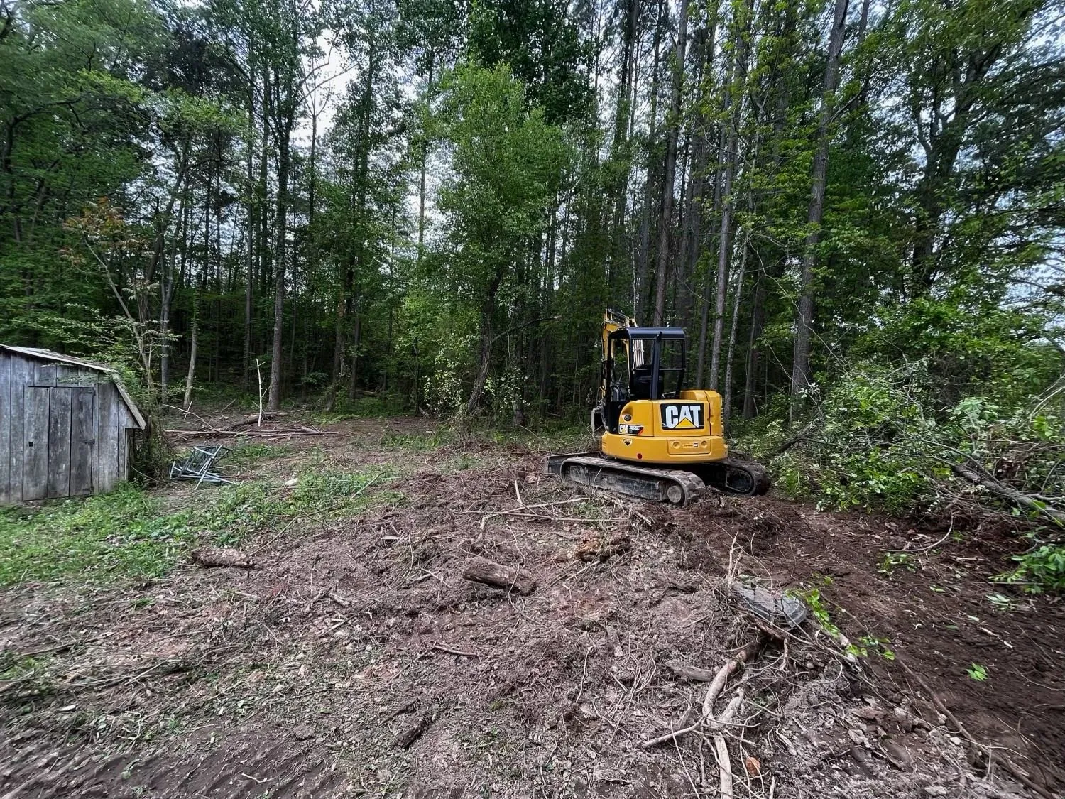 French drain and drainage swale project by Kaizenscapes Canton GA