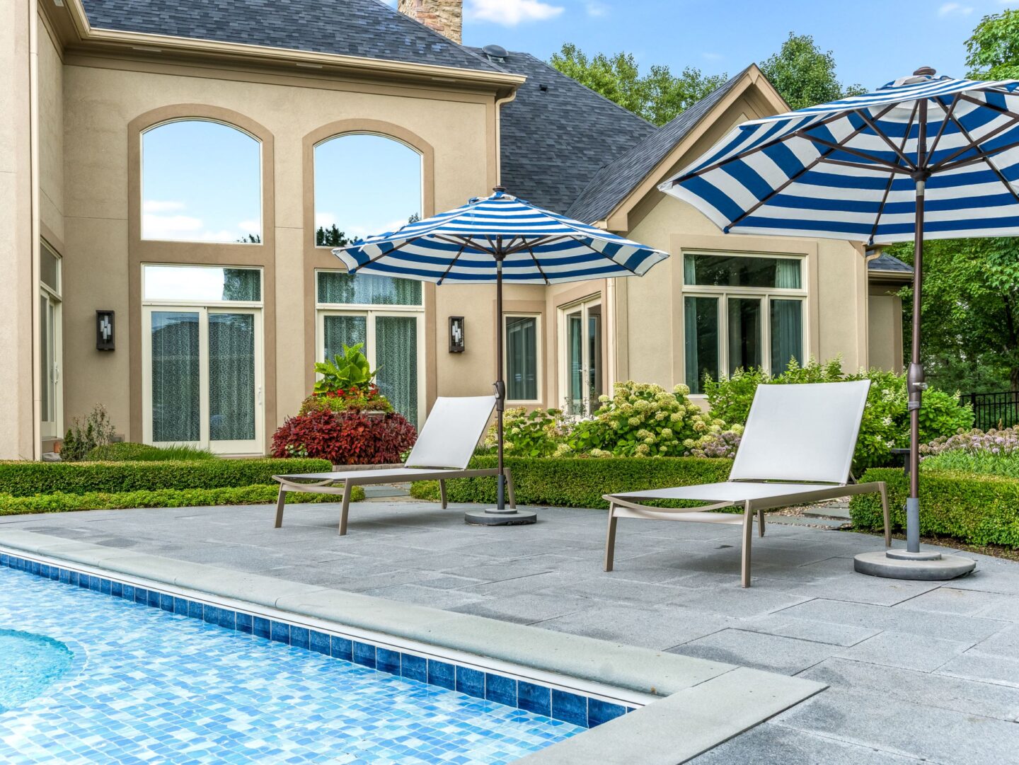 Non-slip pool deck surface installed by Kaizenscapes in Canton GA