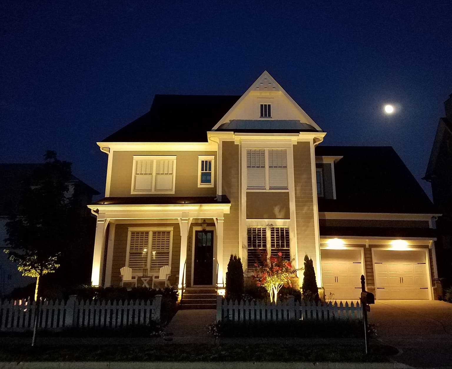 LED pathway lighting design in Canton GA by Kaizenscapes