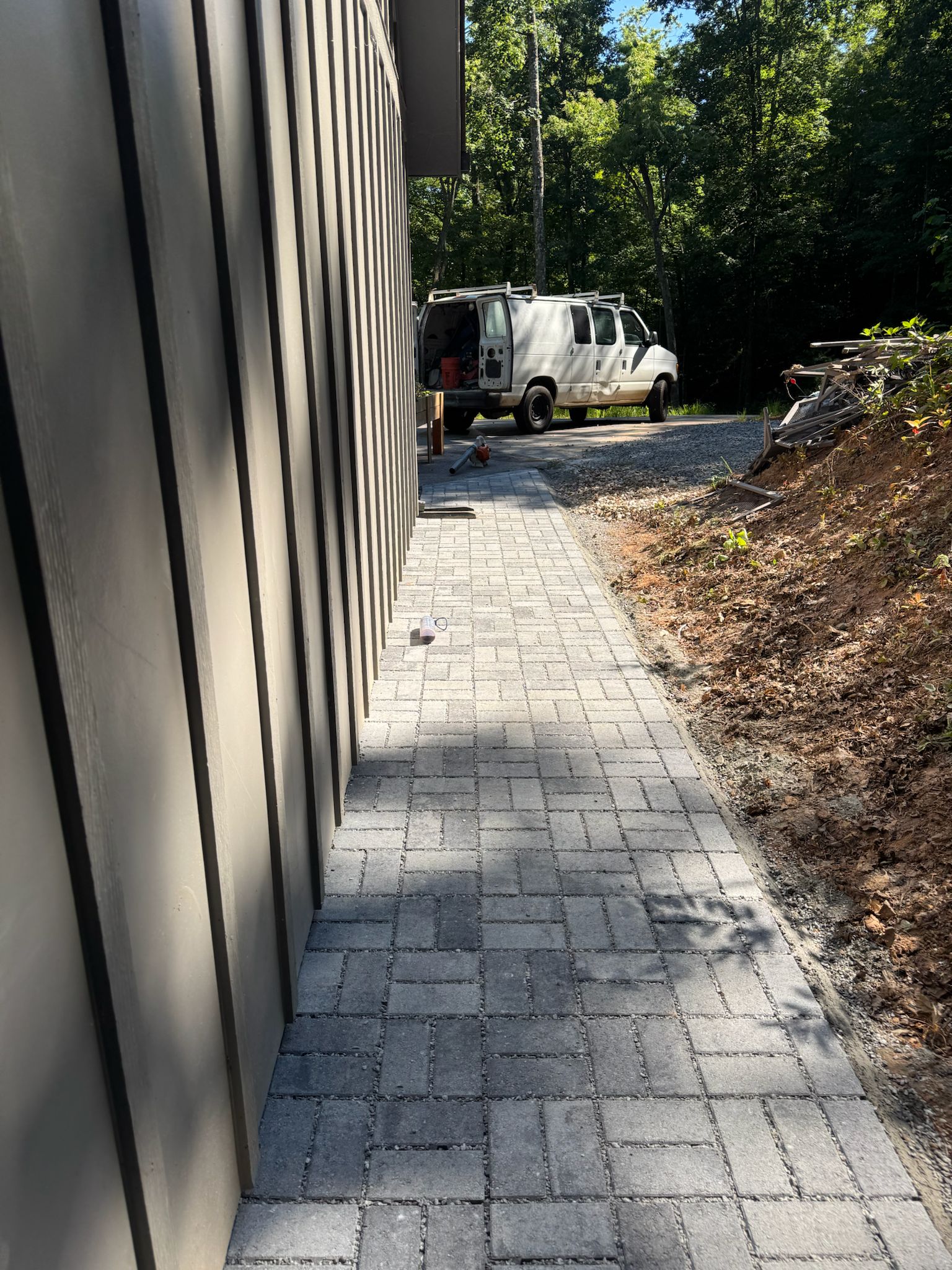 Brick paver walkway installation in Cherokee County Georgia