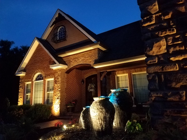 Driveway perimeter lighting for home security in Cherokee County Georgia