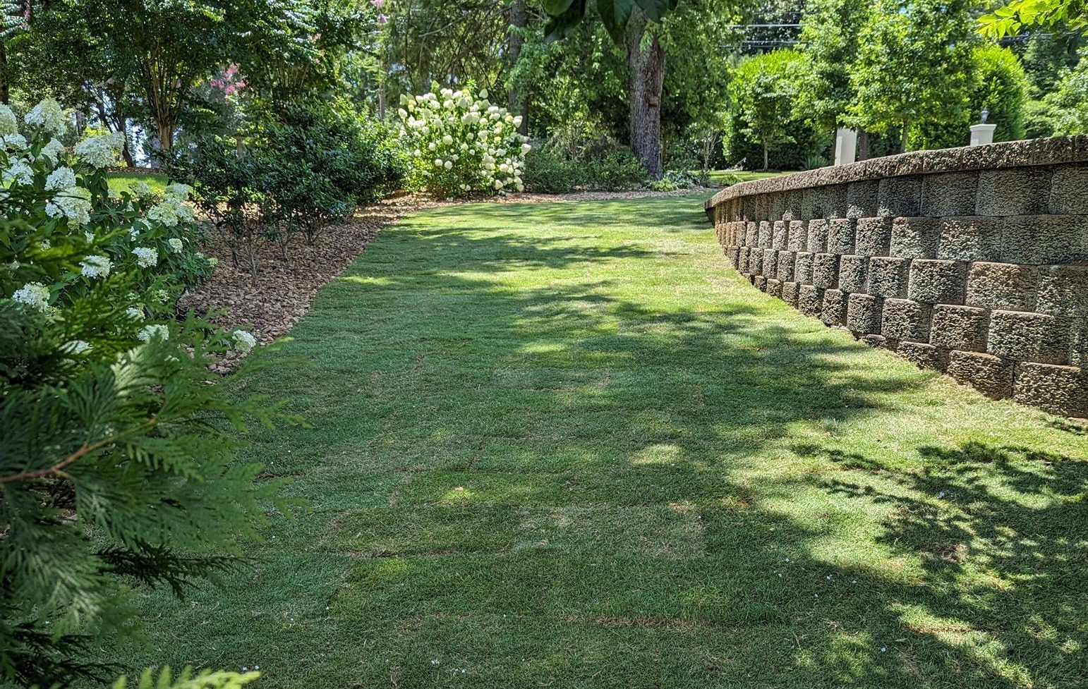 Fresh sod laid by Kaizenscapes in Cherokee County Georgia