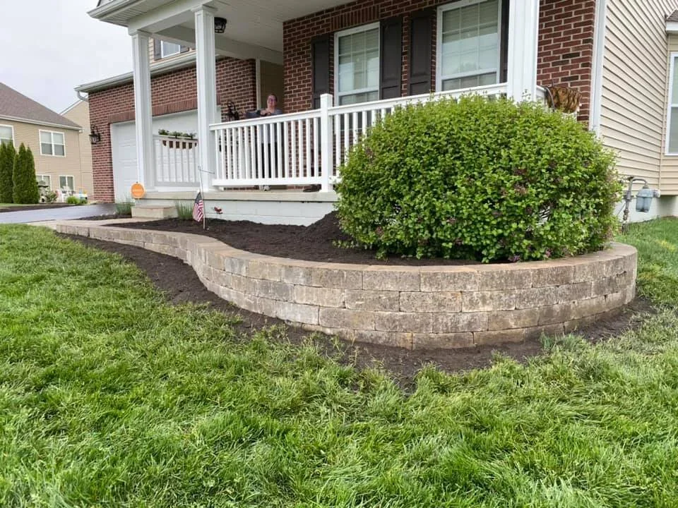 Lead generation for landscapers in Kennesaw — premium hardscape installation with retaining wall and pavers