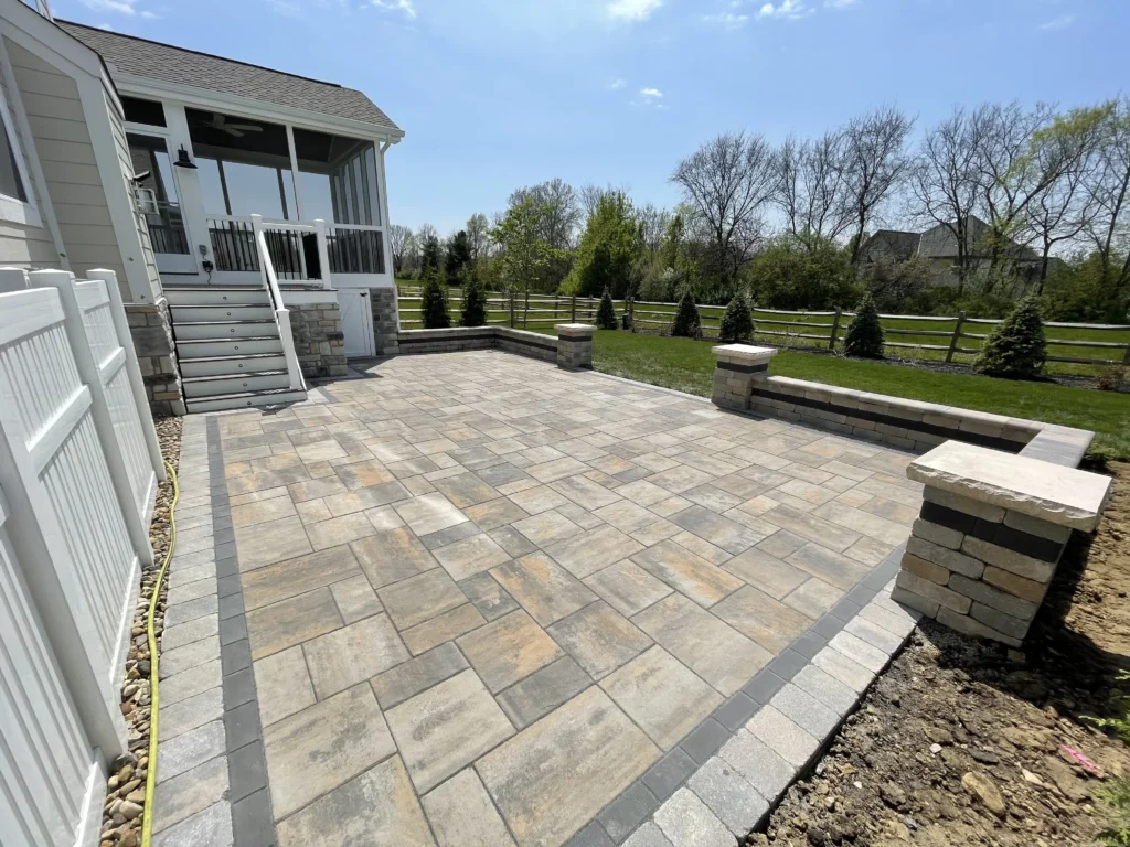 Paver driveway extension with edged borders - Marietta, GA hardscaping contractor | Viral Spark Marketing