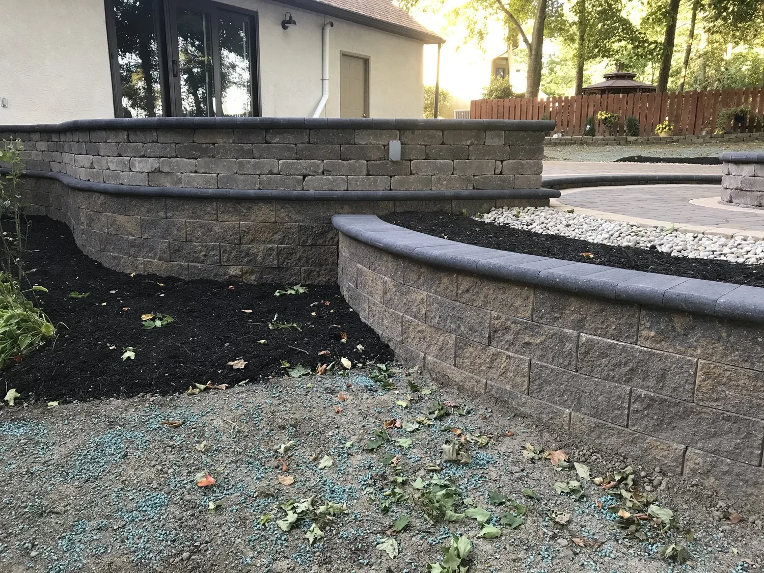 Paver patio and outdoor living space in Suwanee GA subdivision