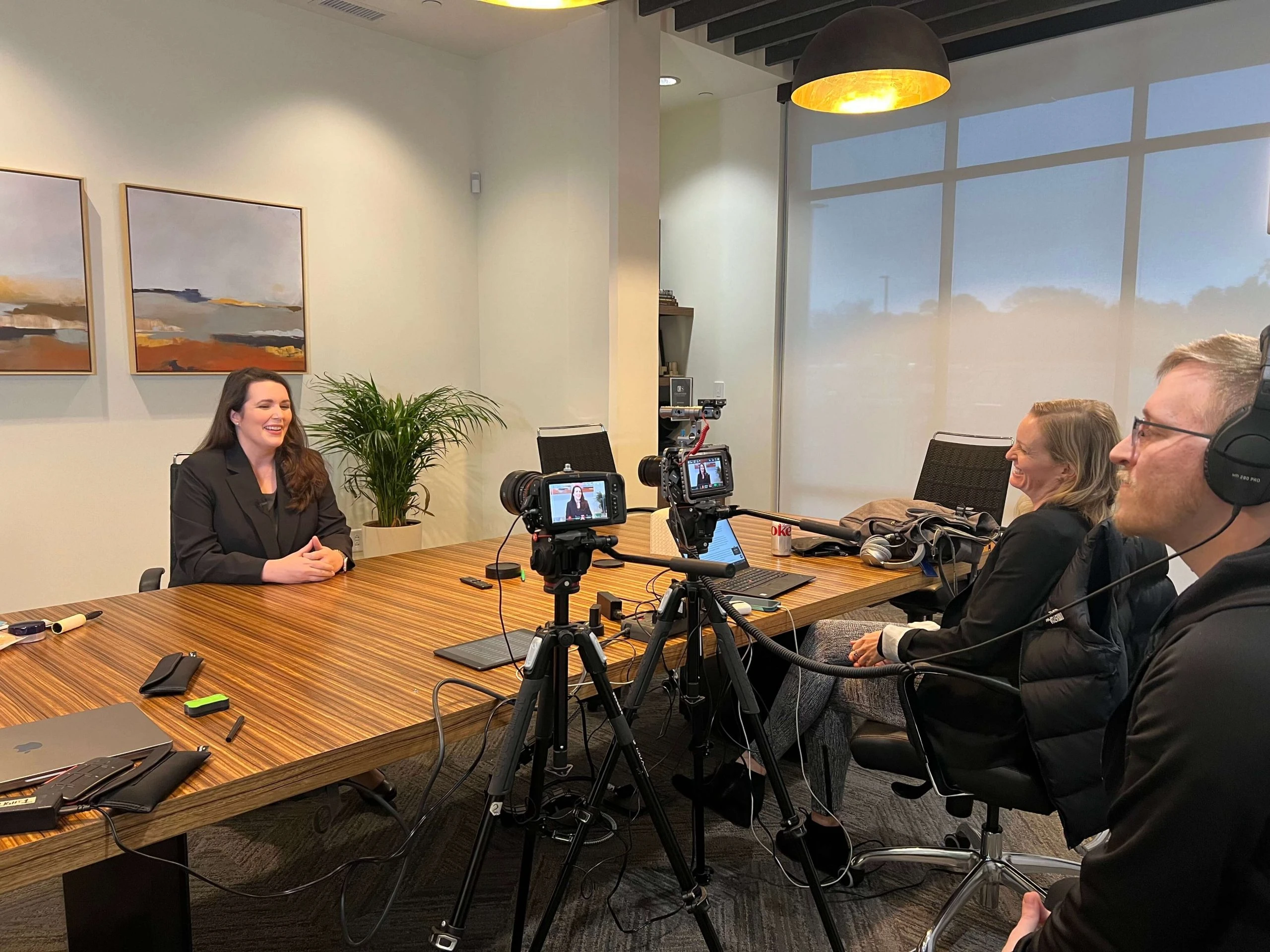 Behind-the-scenes of a Viral Spark photography shoot for a Johns Creek personal injury firm