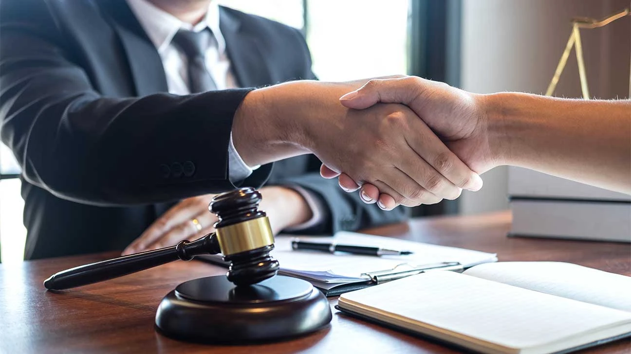 Kennesaw personal injury attorney during a podcast or video interview at the firm