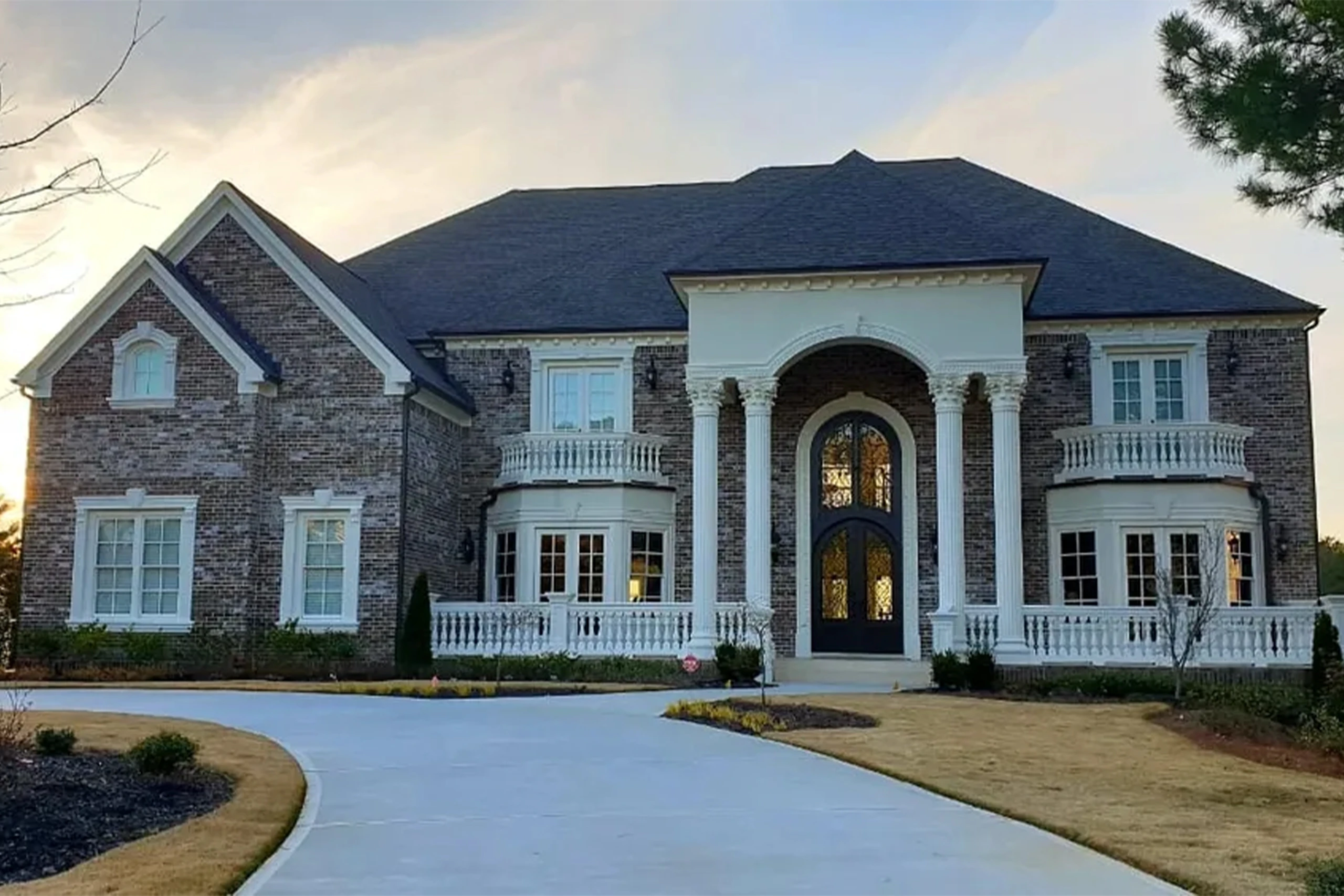 Buford custom home kitchen with high-end cabinetry