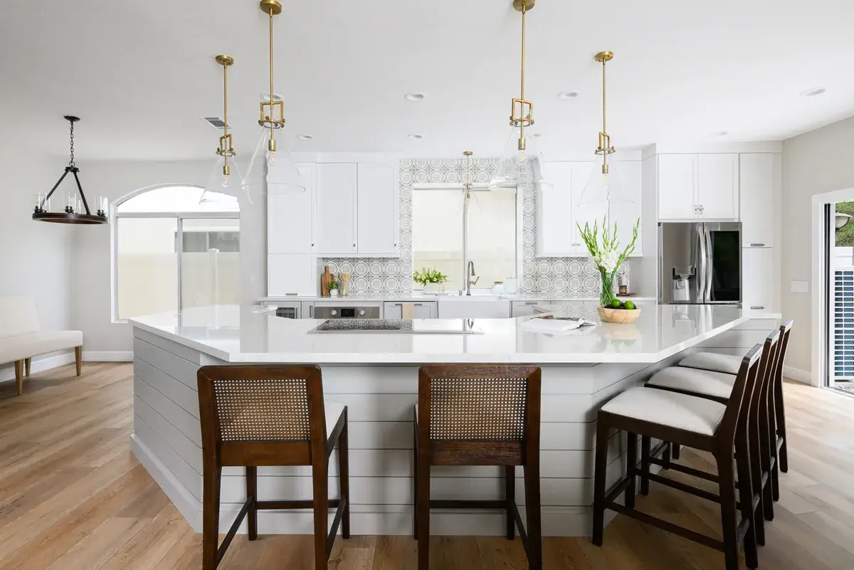 Finished kitchen renovation with custom cabinetry in a Kennesaw home