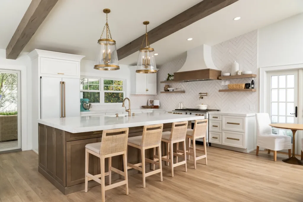 Whole-home renovation kitchen with breakfast nook - Milton, GA home renovation contractor | Viral Spark Marketing