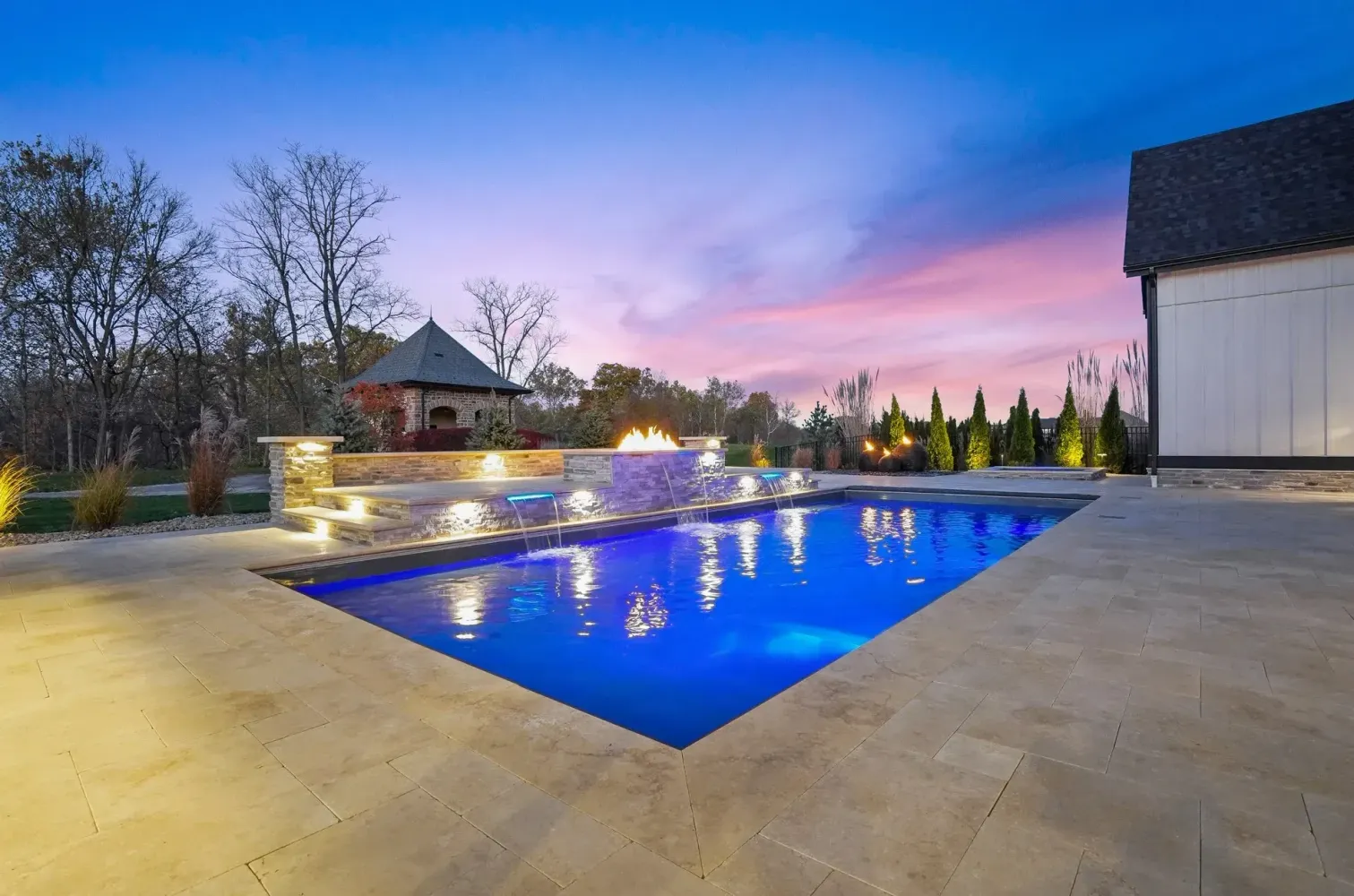 Backyard pool with patio in Smyrna GA Cobb County