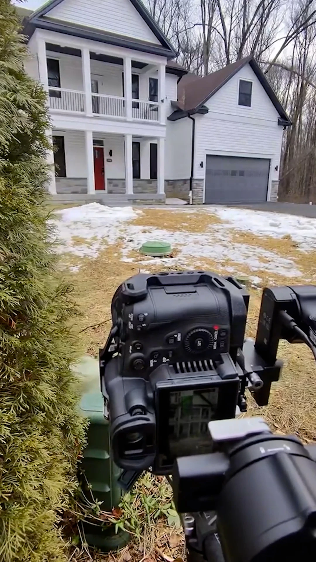 Behind the scenes of a Viral Spark content shoot at a Buford custom home build