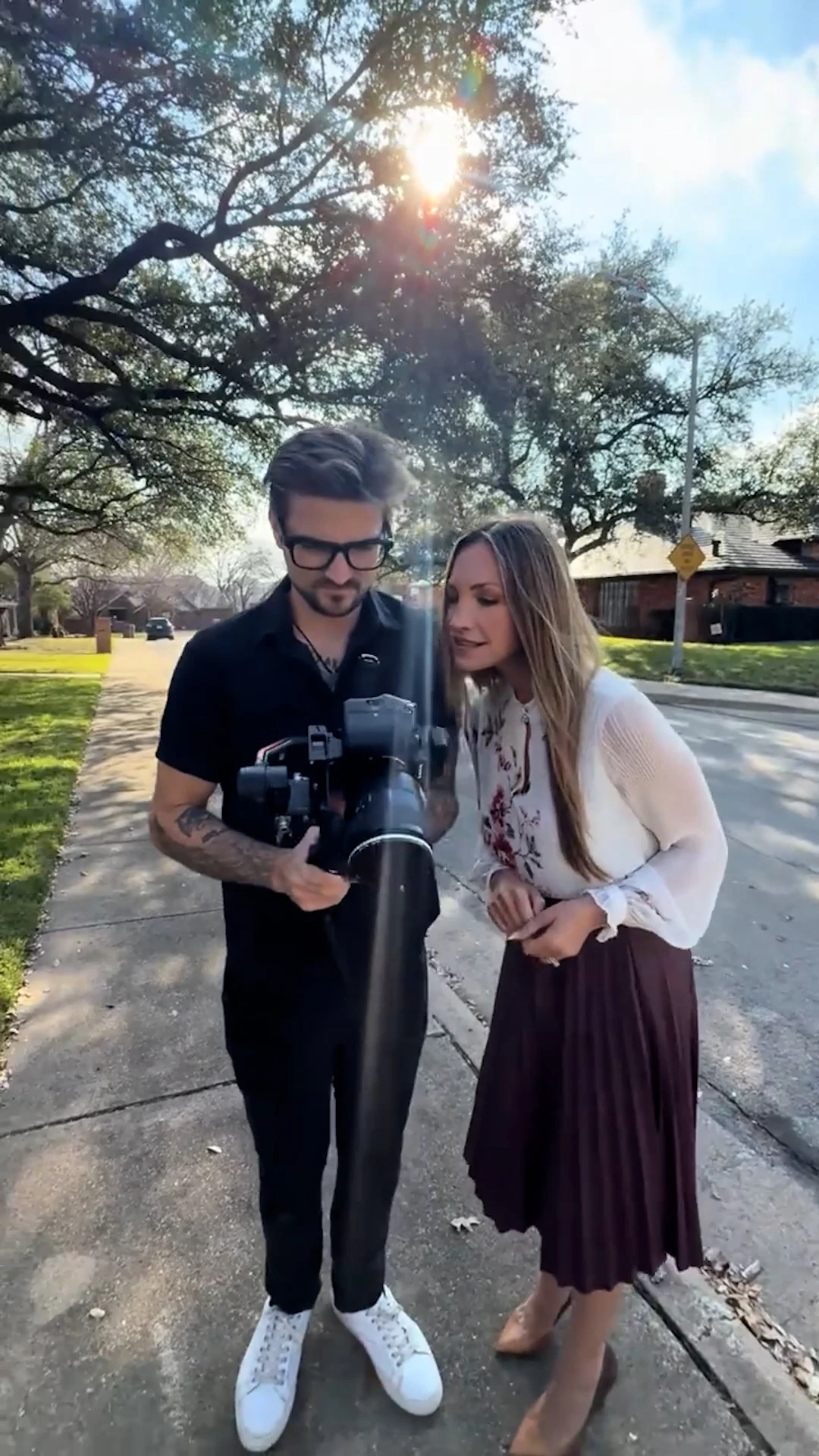 Behind the scenes of a Viral Spark SEO content shoot at a Buford custom build