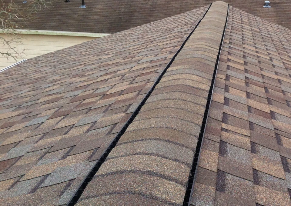 Cumming roofing crew on a finished install ready for a content shoot