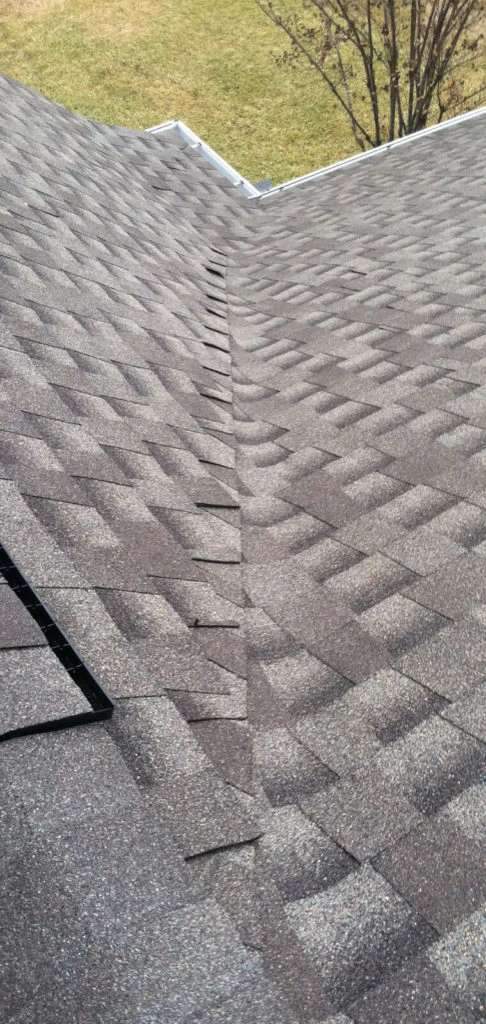 Aerial of Johns Creek home with newly installed architectural shingle roof