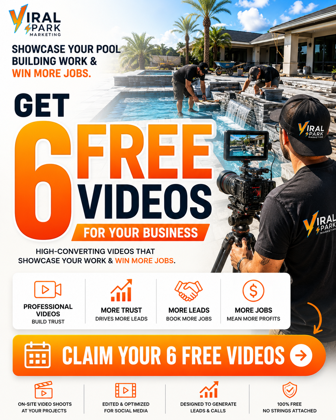 Get 6 free videos for your pool business — Viral Spark Marketing
